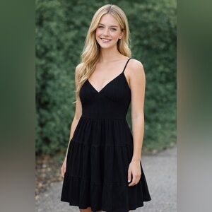 No Boundaries Black Strapless Dress